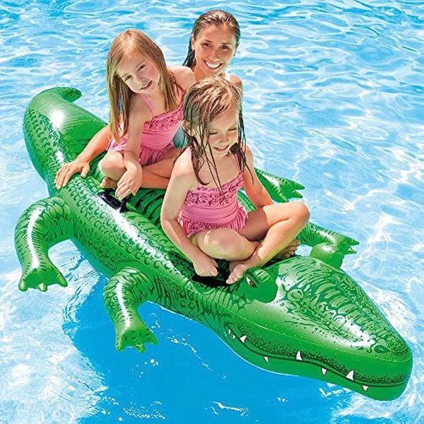 Intex Gator Ride On Gigante Flotador Infantil Caiman 80 X 45 Cm Diversion Segura