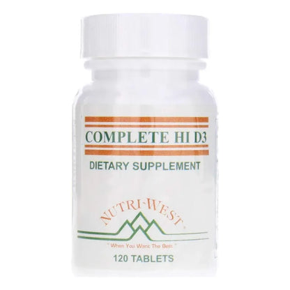 Vitamina D3 5000 UI 120 Tabletas NutriWest Suplemento Para Huesos E Inmunidad