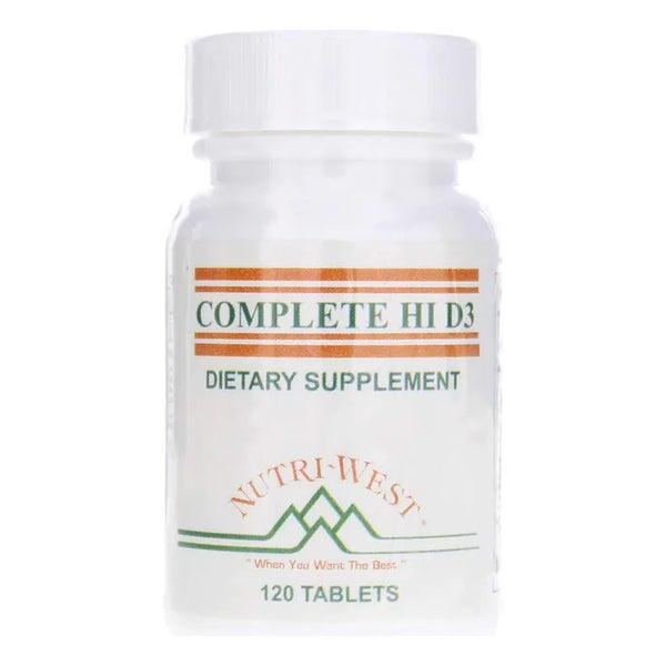 Vitamina D3 5000 UI 120 Tabletas NutriWest Suplemento Para Huesos E Inmunidad