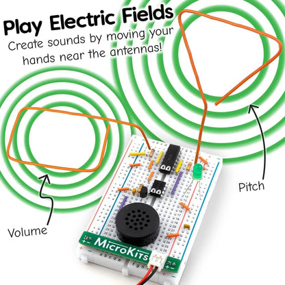 Microkits Theremin Kit De Electrónica Educativo STEAM Para Crear Música Sin Contacto