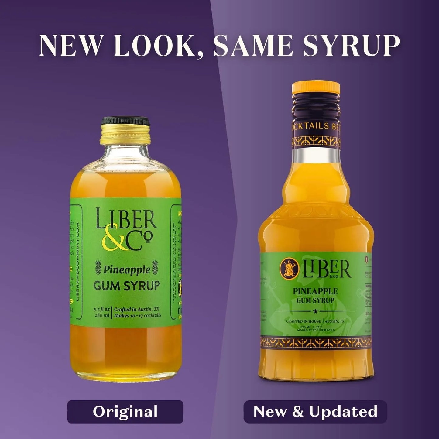 Jarabe De Goma De Piña 360 Ml Premium Para Cócteles Y Postres