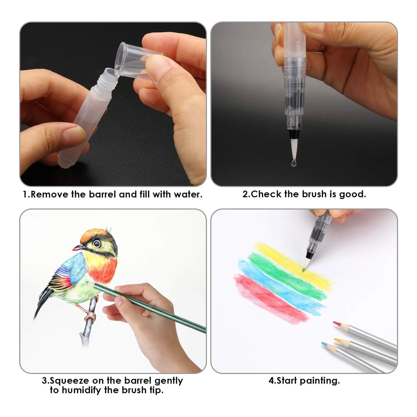 Juego De Lapices De Dibujo 75 Piezas Arte Bocetos Colores Agua Carbón