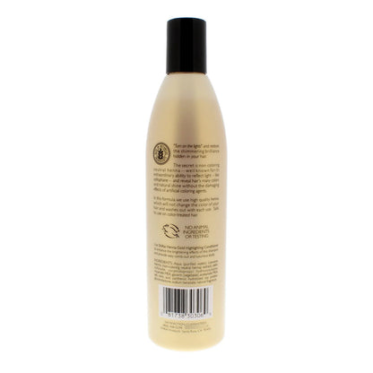 Champú Resaltador Henna Dorada Brillo Natural Cuerpo Lujoso 12.6 Onzas
