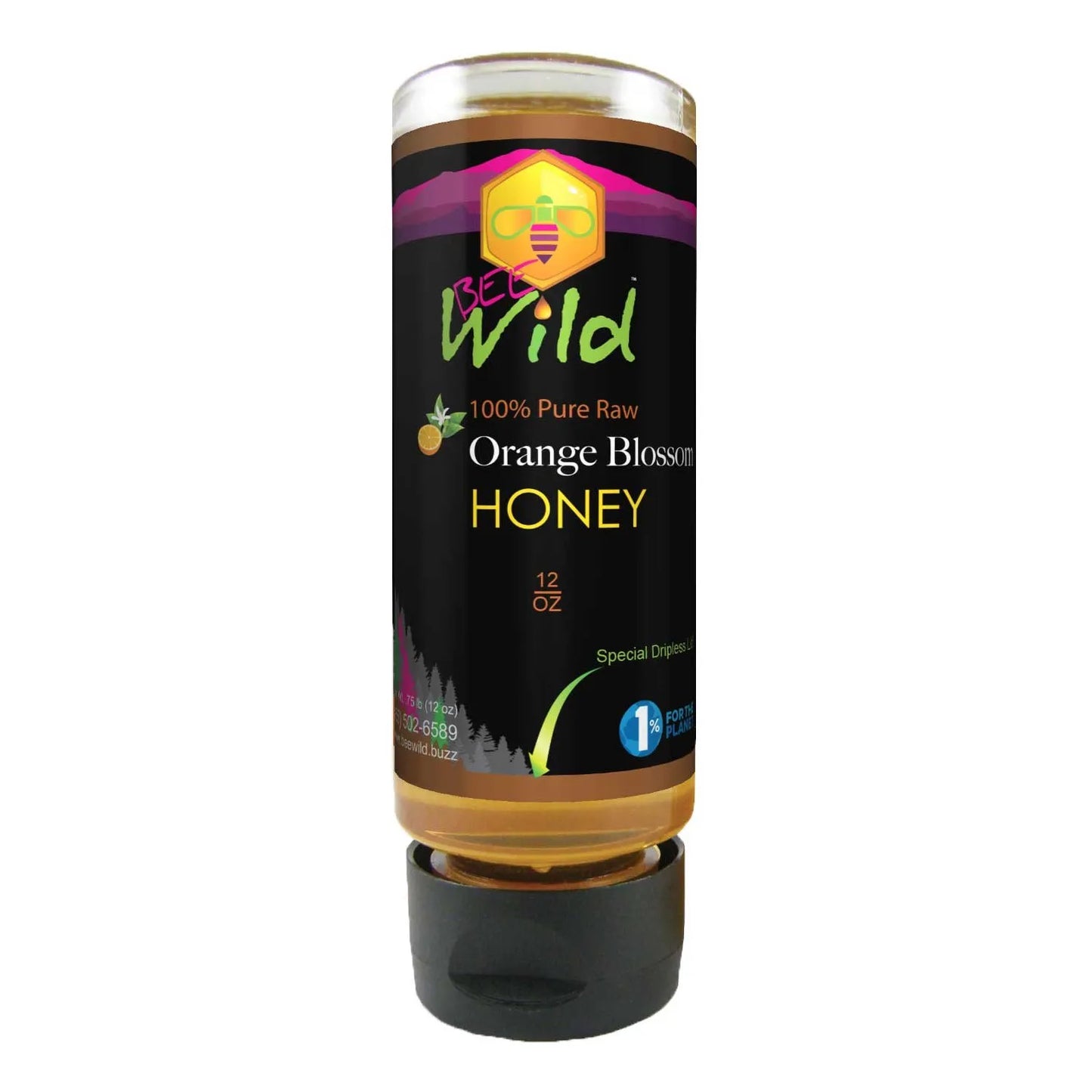 Miel Pura De Flor De Azahar Cruda Sin Filtrar 340g Botella Antigoteo