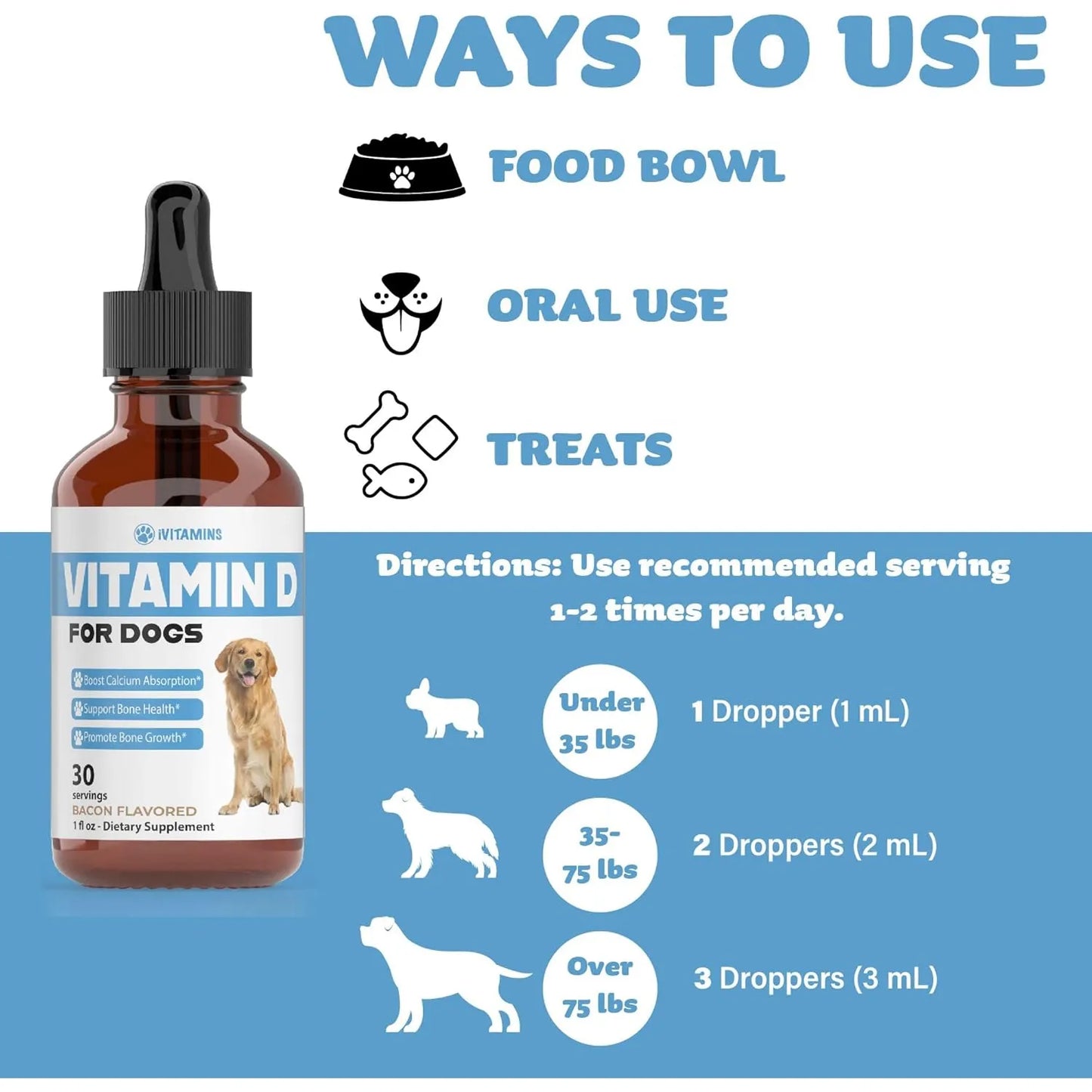 Vitamina D Para Perros Huesos Fuertes Y Saludables Importado De Eeuu