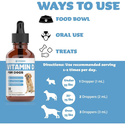Vitamina D Para Perros Huesos Fuertes Y Saludables Importado De Eeuu