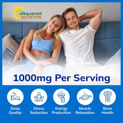 Glicinato De Magnesio 1000 Mg Con Vitamina D3 Y B6 Para Dormir Mejor Y Relajar Musculos 120 Capsulas