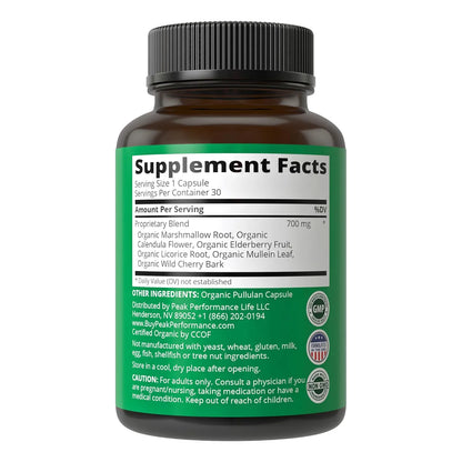 Suplemento Detox Pulmonar Orgánico 6 En 1 Limpieza Respiratoria Certificado USDA