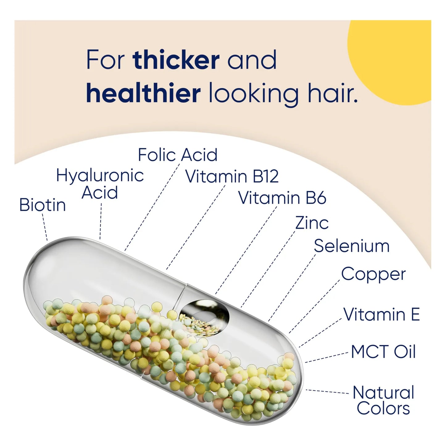 Suplemento Crecimiento Cabello Piel Uñas Con Biotina Q10 Y Minerales