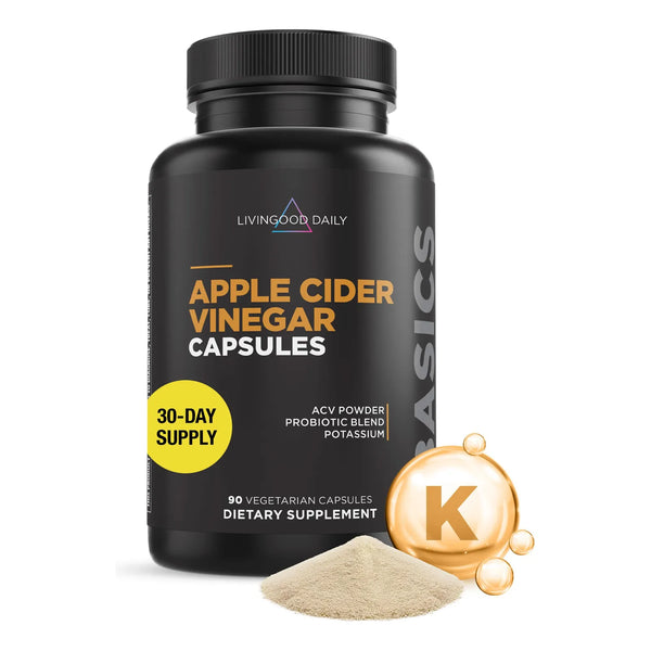 Cápsulas De Vinagre De Sidra De Manzana 1500 Mg Con Probióticos Y Potasio Para Digestión Y Energía