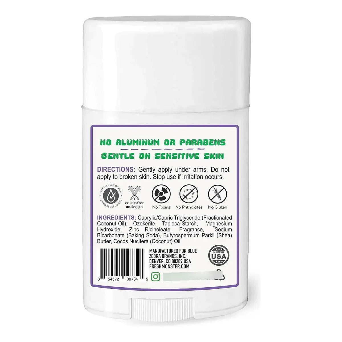 Desodorante Natural Fresh Monster Hipoalergenico Para Niños Sin Aluminio