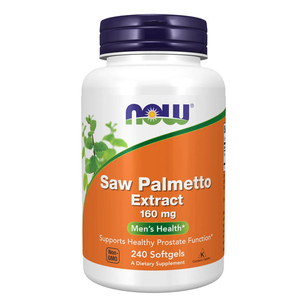 Extracto De Saw Palmetto 160 Mg Salud Masculina 240 Capsulas NOW Suplementos