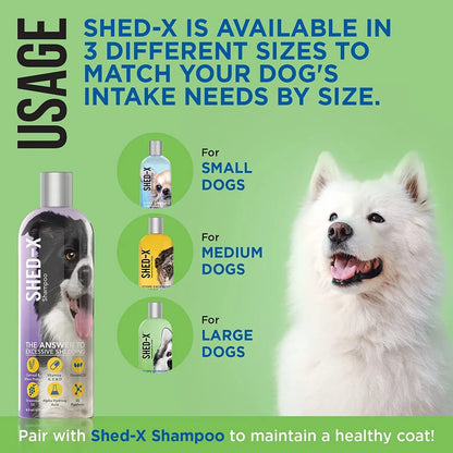 Shed X Perro Dermaplex Multivitaminico Para Pelaje 946ml Con Omega 3 Y Vitaminas