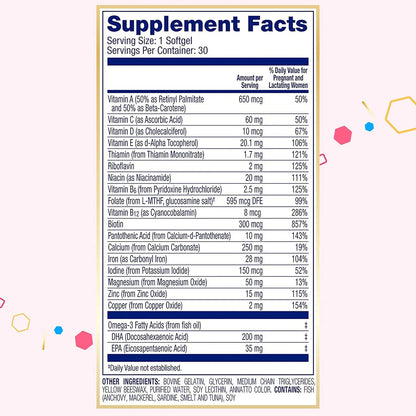 Suplemento Prenatal Enfamom Con Omega 3 DHA Y Calcio Para Embarazo Y Lactancia