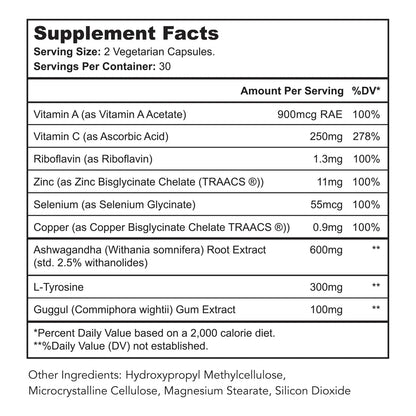 Thyroid Renew Suplemento Tiroideo Para Mujer Energía Y Concentración 60 Cápsulas