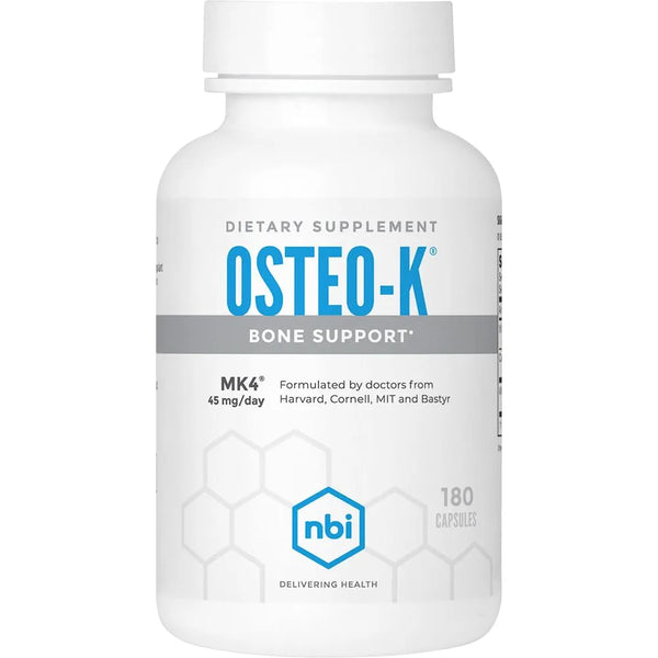 Osteo K Bone Support Vitamina D K2 Y Citrato De Calcio 180 Cápsulas