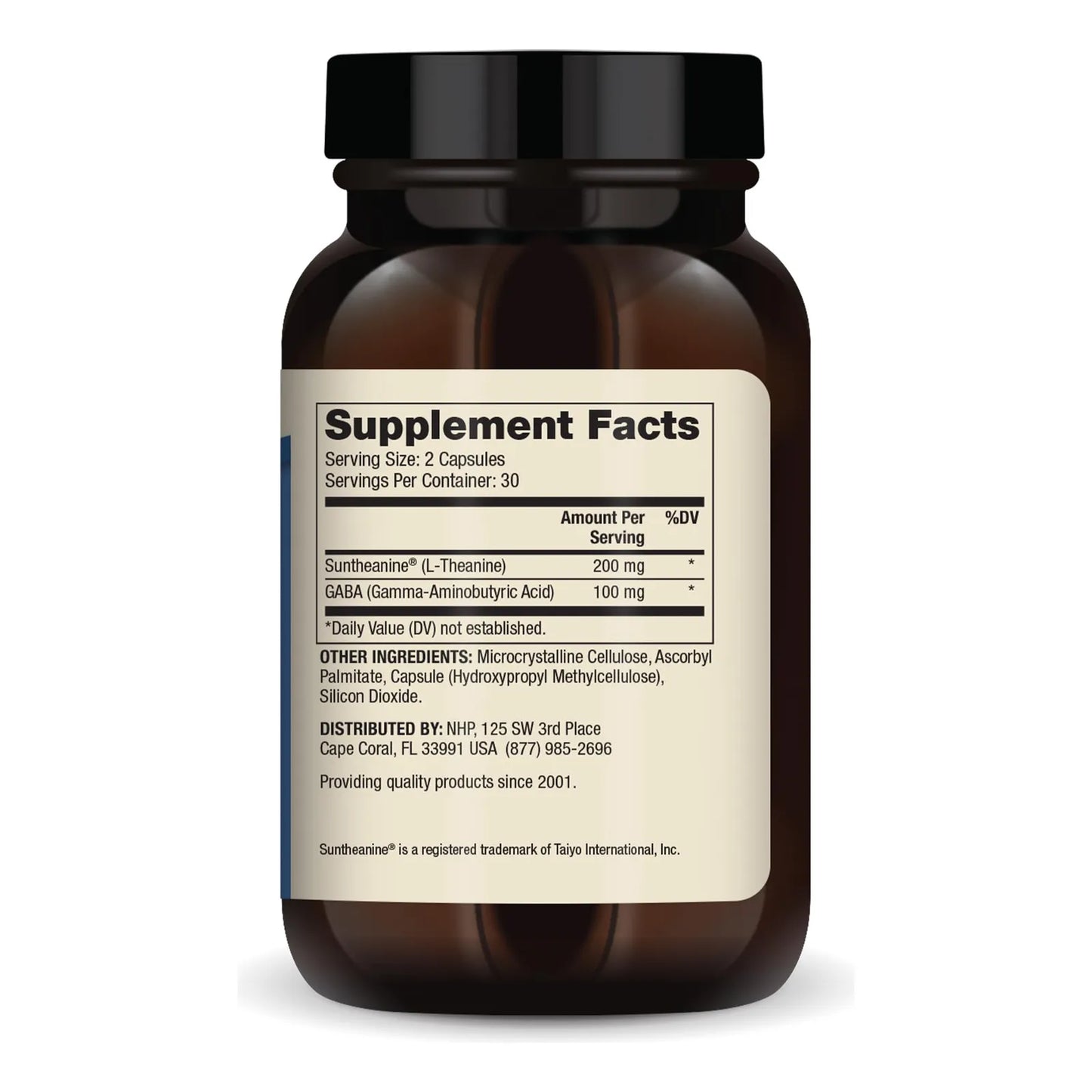 L Theanine Plus GABA 60 Capsulas Relajante Natural Sin Gluten Ni OMG