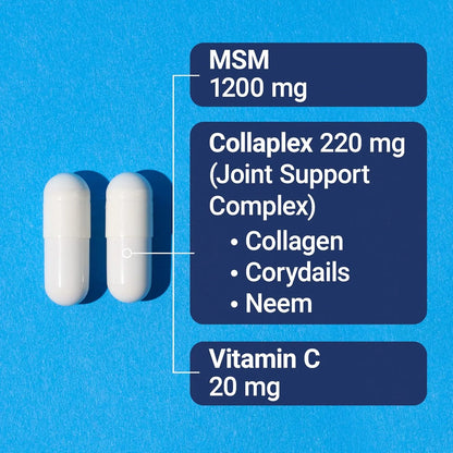 Suplemento Articular MSM Con Colageno Y Vitamina C 120 Capsulas