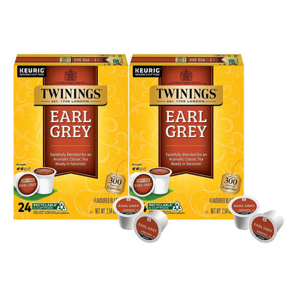 Twinings Té Negro Earl Grey Cápsulas K-Cup 24 Unidades Aroma Cítricos Bergamota
