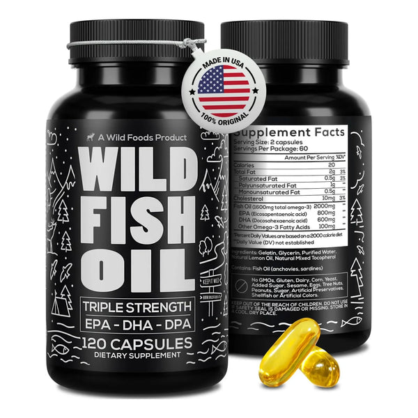 Aceite De Pescado Omega 3 120 Capsulas Burpless Inodoro Dpa Dha Epa