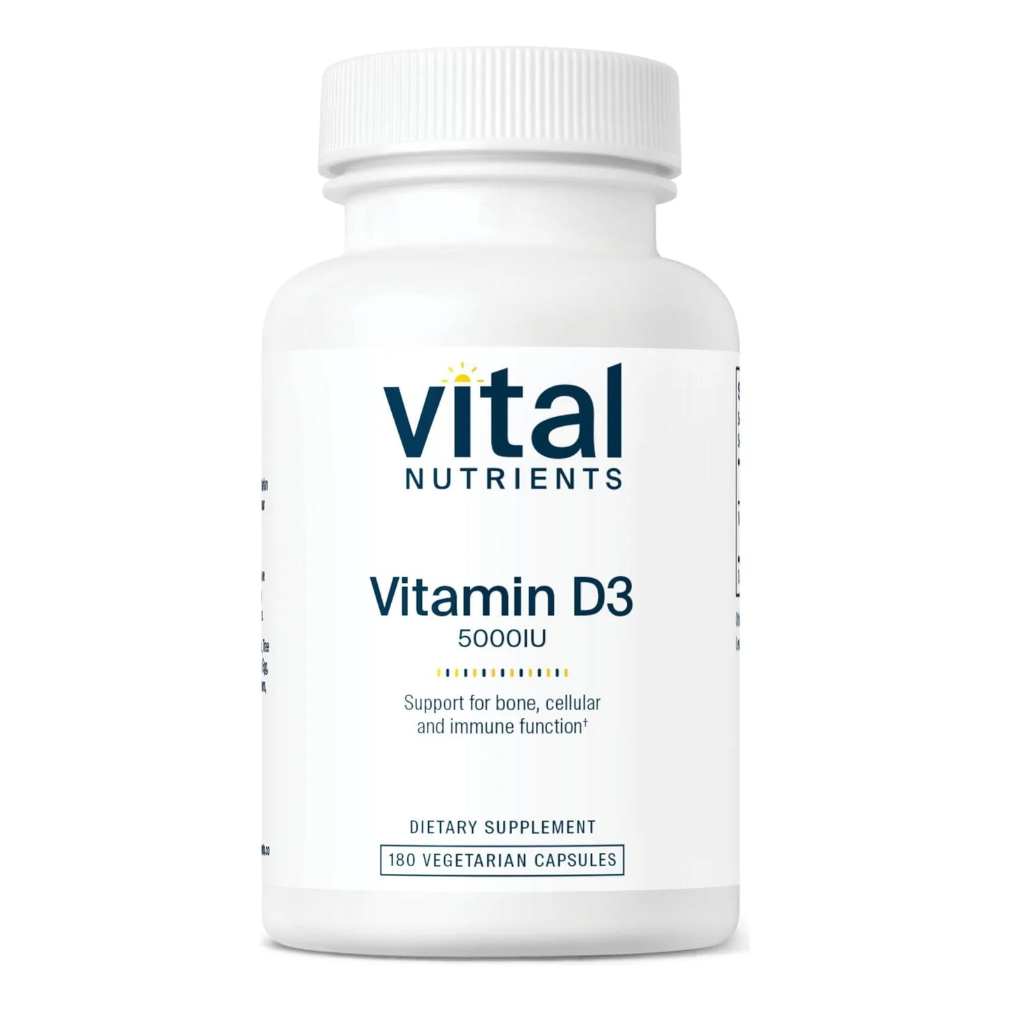 Vitamina D3 5000 UI 180 Cápsulas Huesos Dientes Músculos Saludables