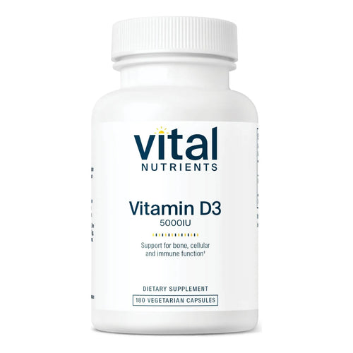 Vitamina D3 5000 UI 180 Cápsulas Huesos Dientes Músculos Saludables