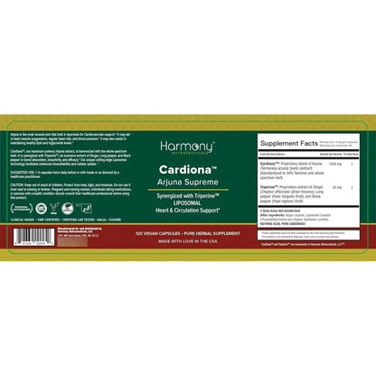 Arjuna Supreme Triperina Suplemento Cardiovascular 120 Cápsulas Veganas Alta Potencia