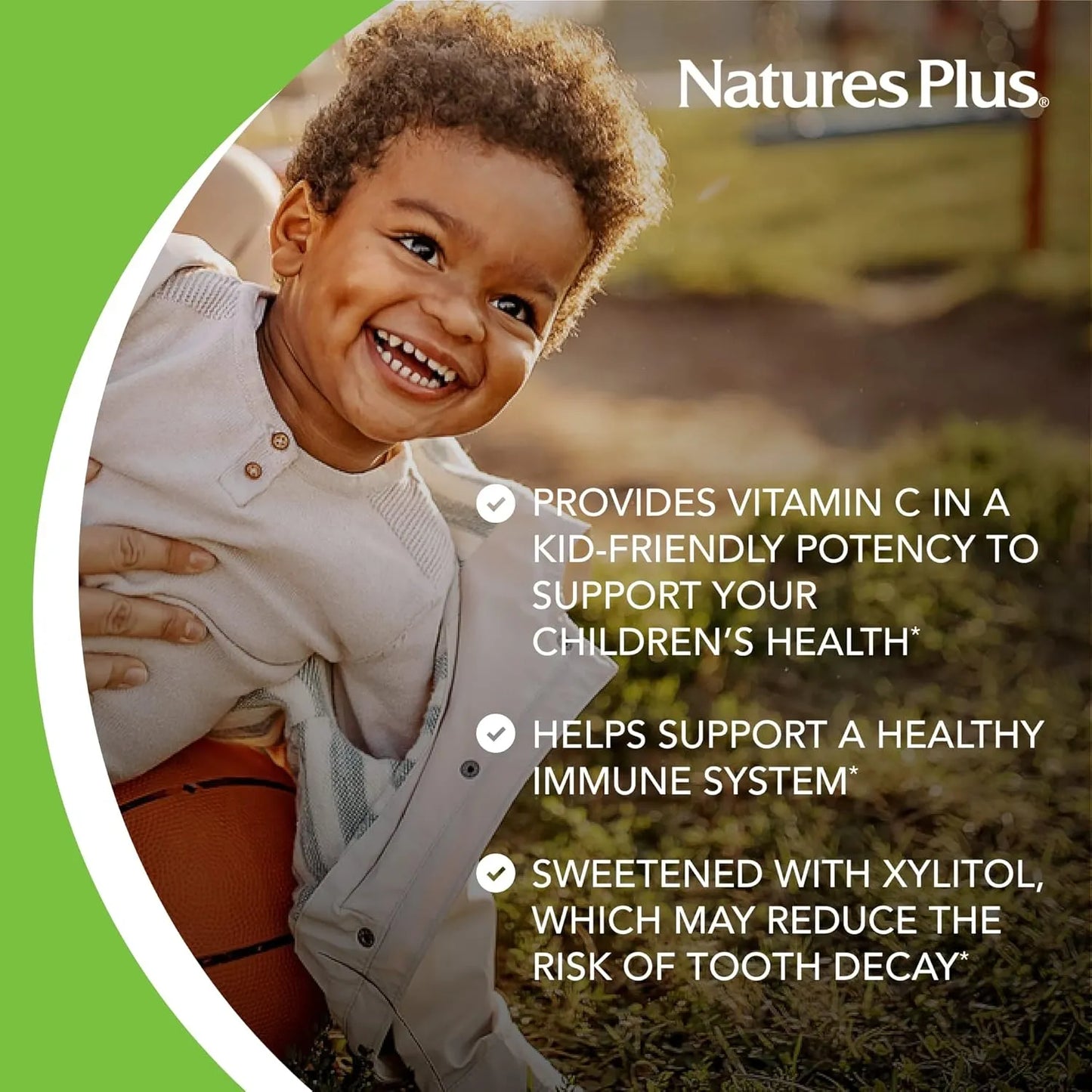 Vitamina C Masticable Para Niños Sabor Naranja Natural NaturesPlus 90 Tabletas