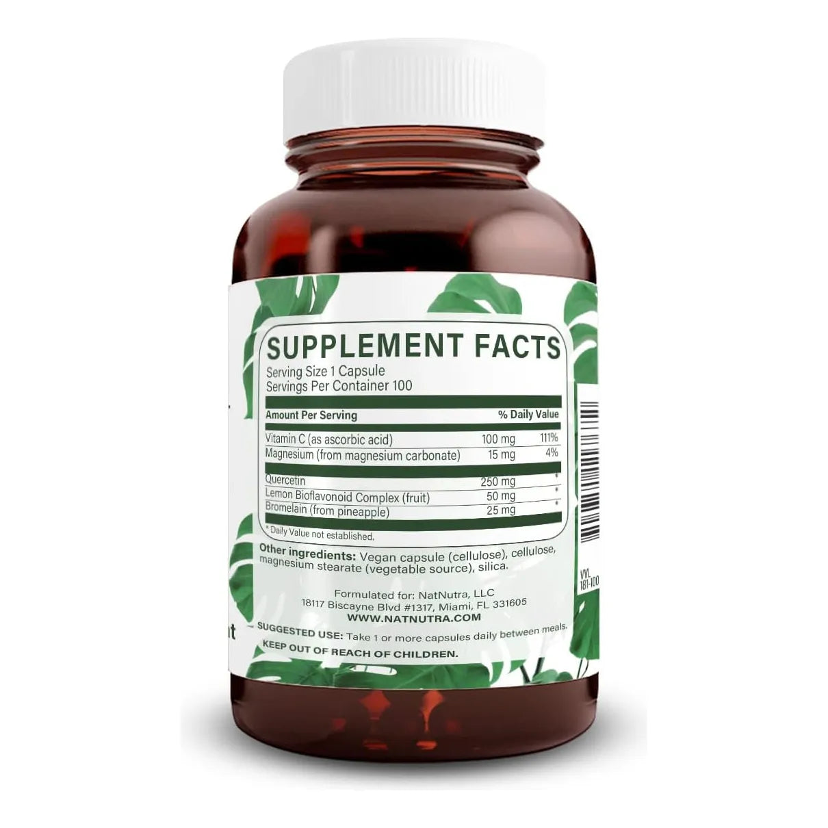 Complejo Quercetina Bromelina Vitamina C 100 Capsulas Suplemento Natural