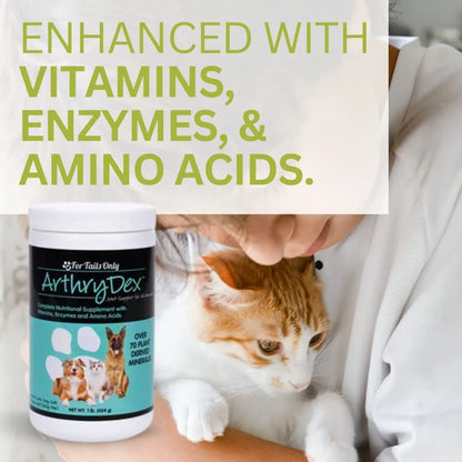 Arthrydex Suplemento Nutricional Vitaminas Probióticas Para Mascotas Huesos Y Articulaciones 1 Libra X 4