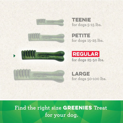 Golosinas Masticables Naturales GREENIES Cuidado Dental Y Control De Peso Para Perros Paquete 27 Onzas