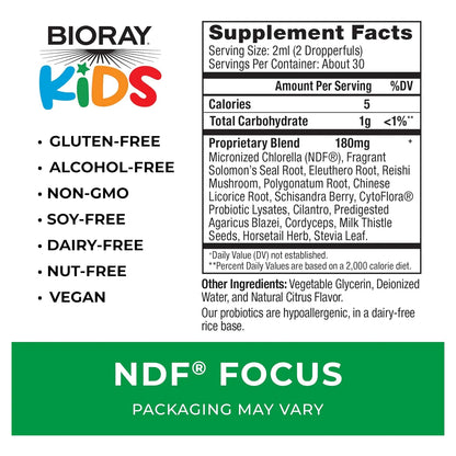 Enfoque NDF Para Niños Sabor Cítricos 60ml Apoya Función Cognitiva Y Energía