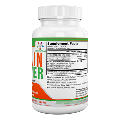 Suplemento Poder Cerebral Concentracion Memoria Ginkgo Biloba 60 Capsulas