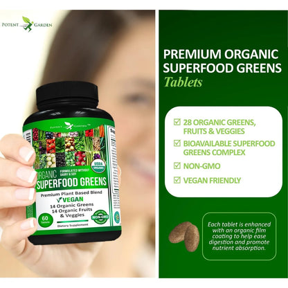 Paquete De 2 Superalimentos Organicos Potent Garden Frutas Verduras Energia Antioxidantes