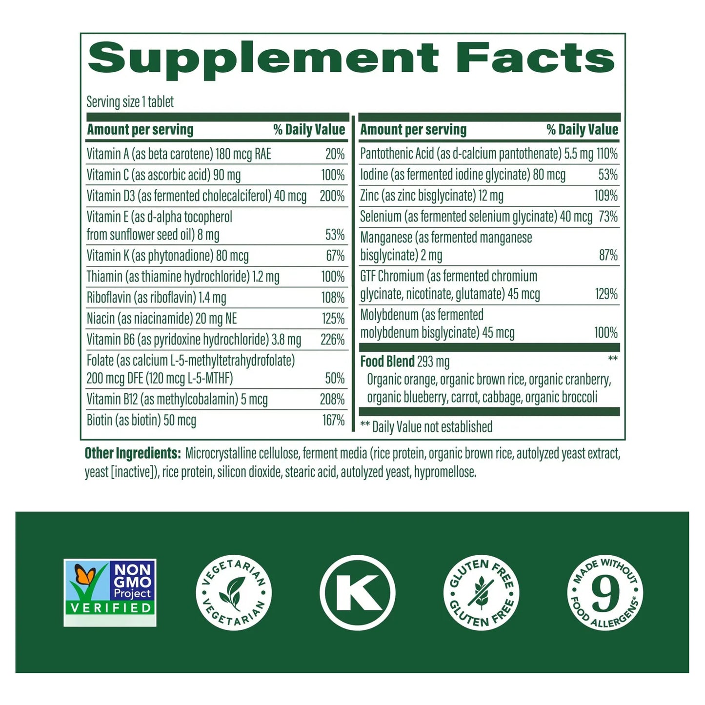 Multivitamínico Daily Hombres 55+ Con Vitaminas B12 C D Zinc Y Selenio 90 Tabletas
