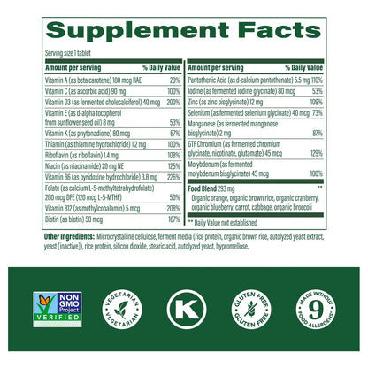 Multivitamínico Daily Hombres 55+ Con Vitaminas B12 C D Zinc Y Selenio 90 Tabletas