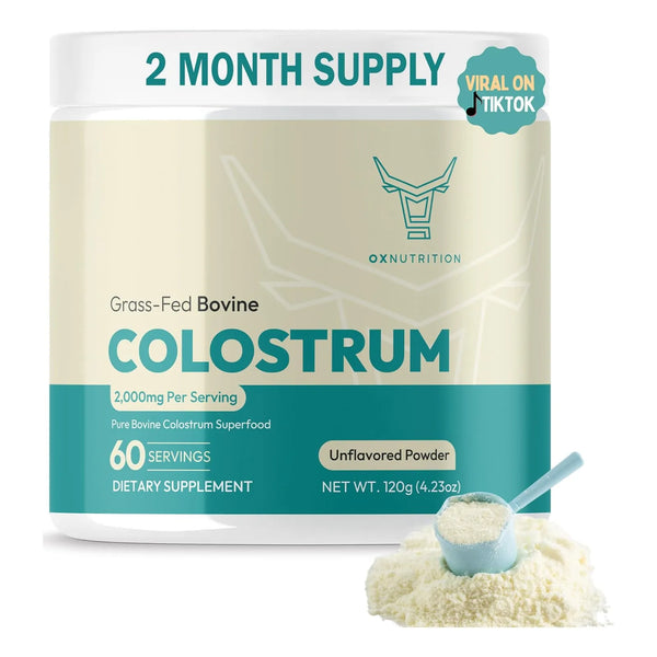 Calostro En Polvo OXNUTRITION Salud Intestinal Apoyo Inmunológico Recuperación Muscular