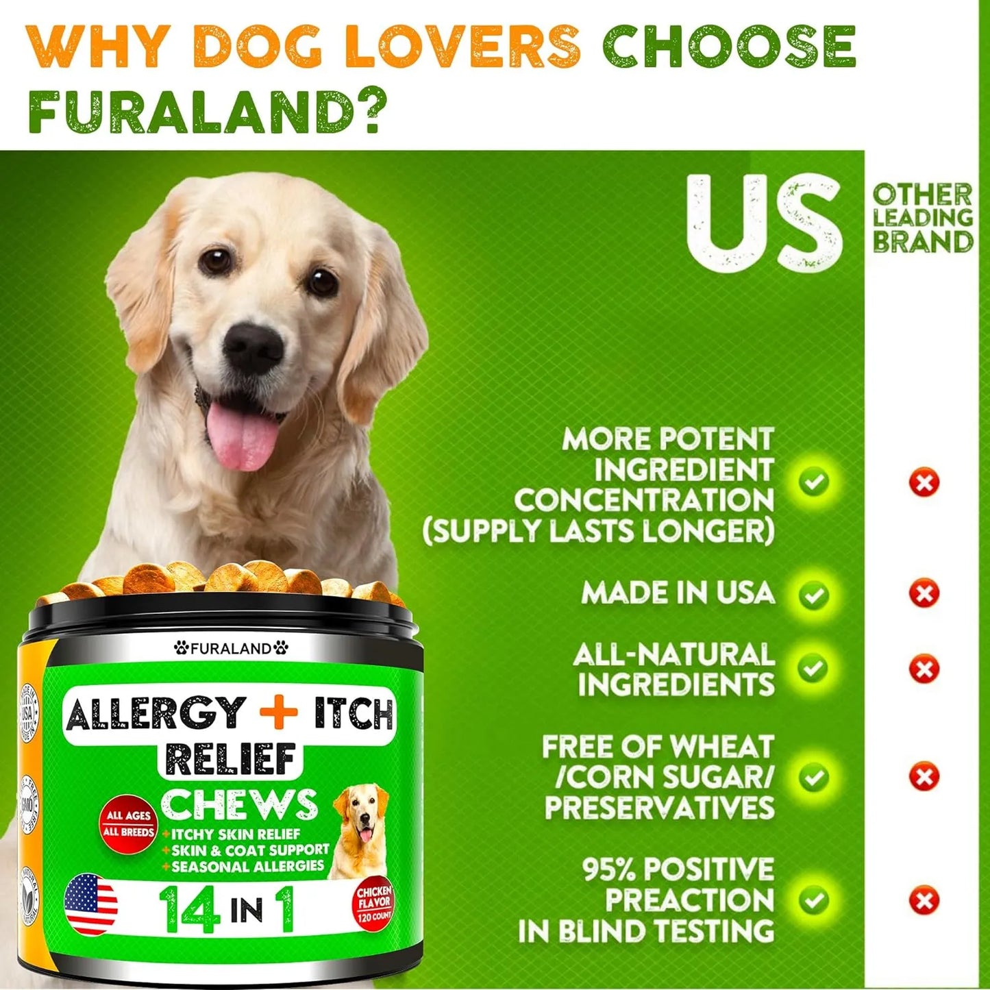 Masticables Para Perros Omega 3 Con Probióticos Alivia Picazón y Alergias