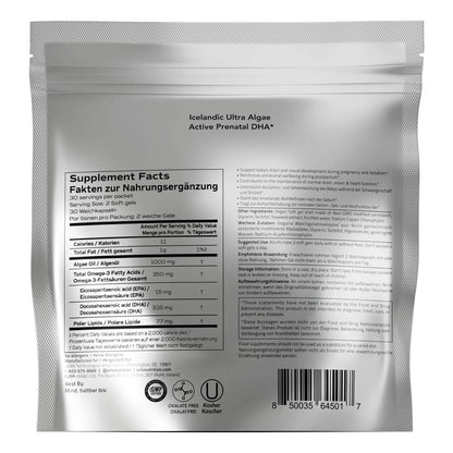 Aceite De Algas Omega 3 Dha Prenatal Orlo 60 Capsulas Mini Vegano