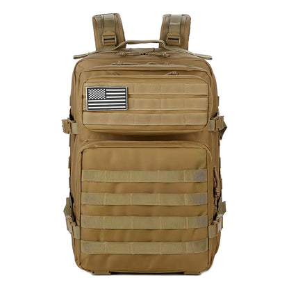 Mochila Táctica Militar QT&QY 45L Resistente Aventura Senderismo