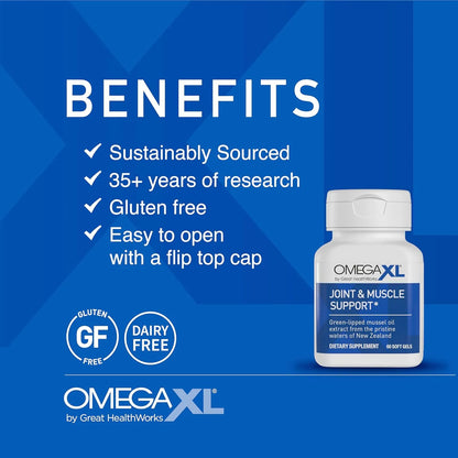 OmegaXL Suplemento Articular Natural Aceite Mejillon Labios Verdes 60 + 30 HeartXL