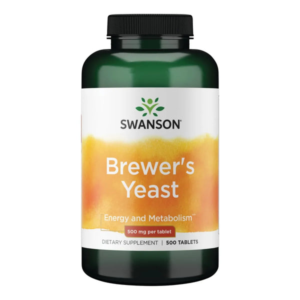 Levadura De Cerveza Complejo B 500mg 500 Tabletas Swanson Energía Natural