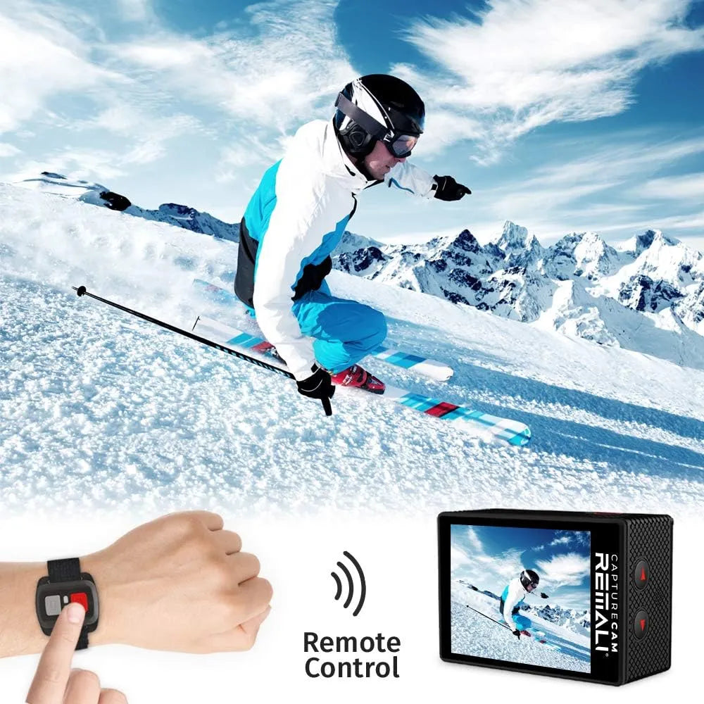 Camara De Accion Remali CaptureCam 4K Ultra HD 12MP Wifi Impermeable Con 21 Accesorios