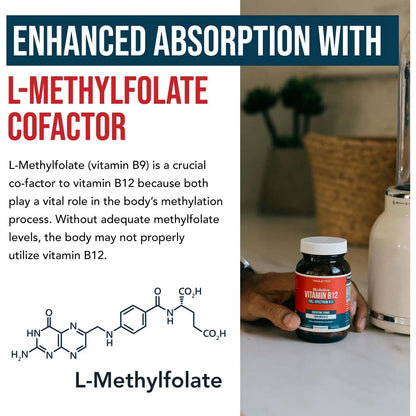 Vitamina B12 1000 Mcg Trifasica Con Metilfolato Energia Y Metabolismo