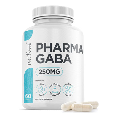 Pharma GABA 250 Mg Suplemento GABA Fermentado Naturalmente Para Relajación Y Enfoque