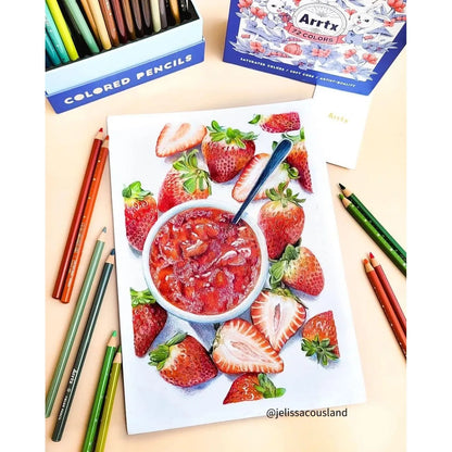 Juego De 72 Lápices De Colores Arrtx Núcleo Suave Profesionales Para Arte Y Dibujo