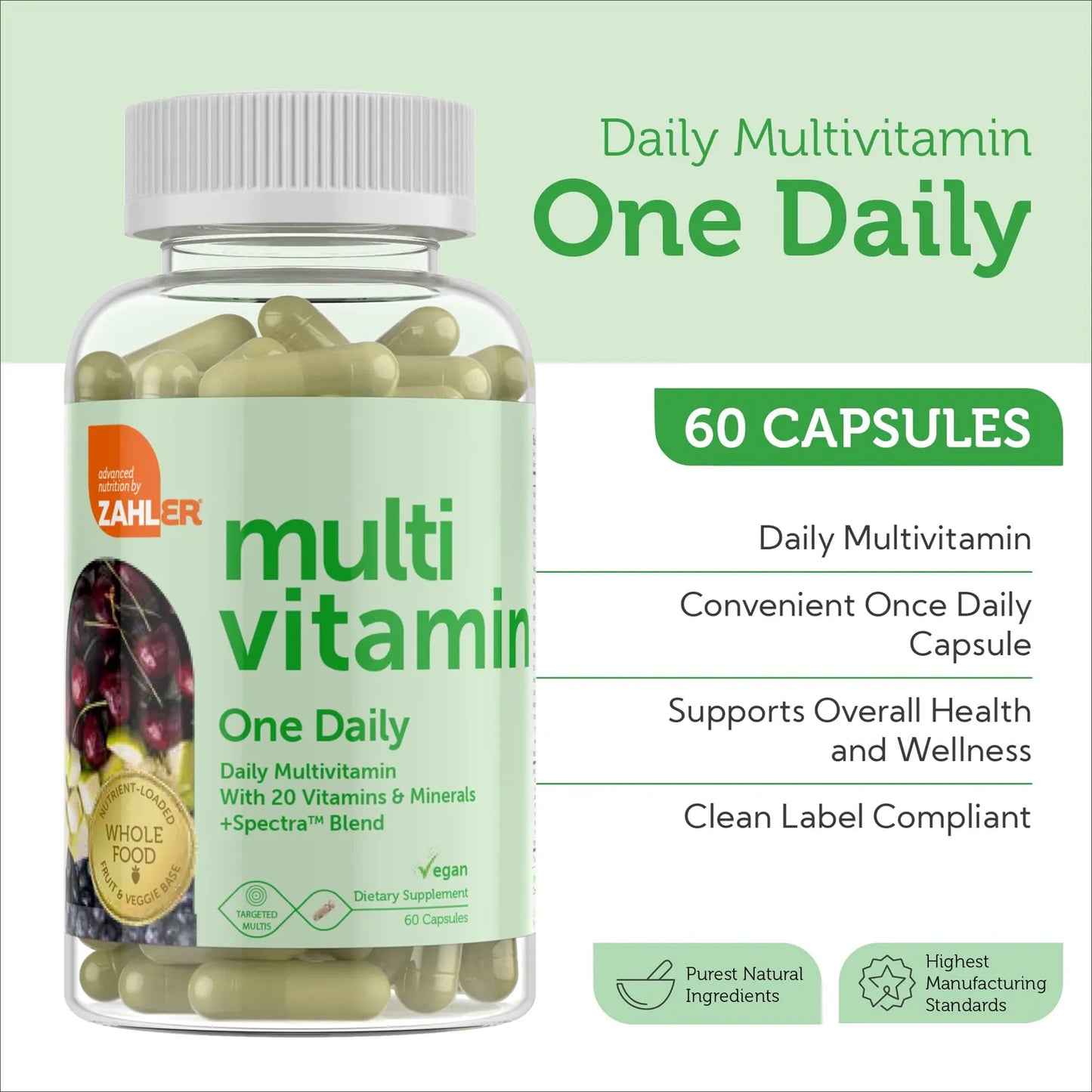 Multivitaminas Veganas Diarias 60 Tabletas Nutrición Completa Energía Vital