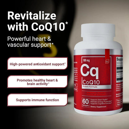 Capsulas Blandas Coq10 100 Mg Soporte Cardiovascular Y Cerebral 60 Unidades