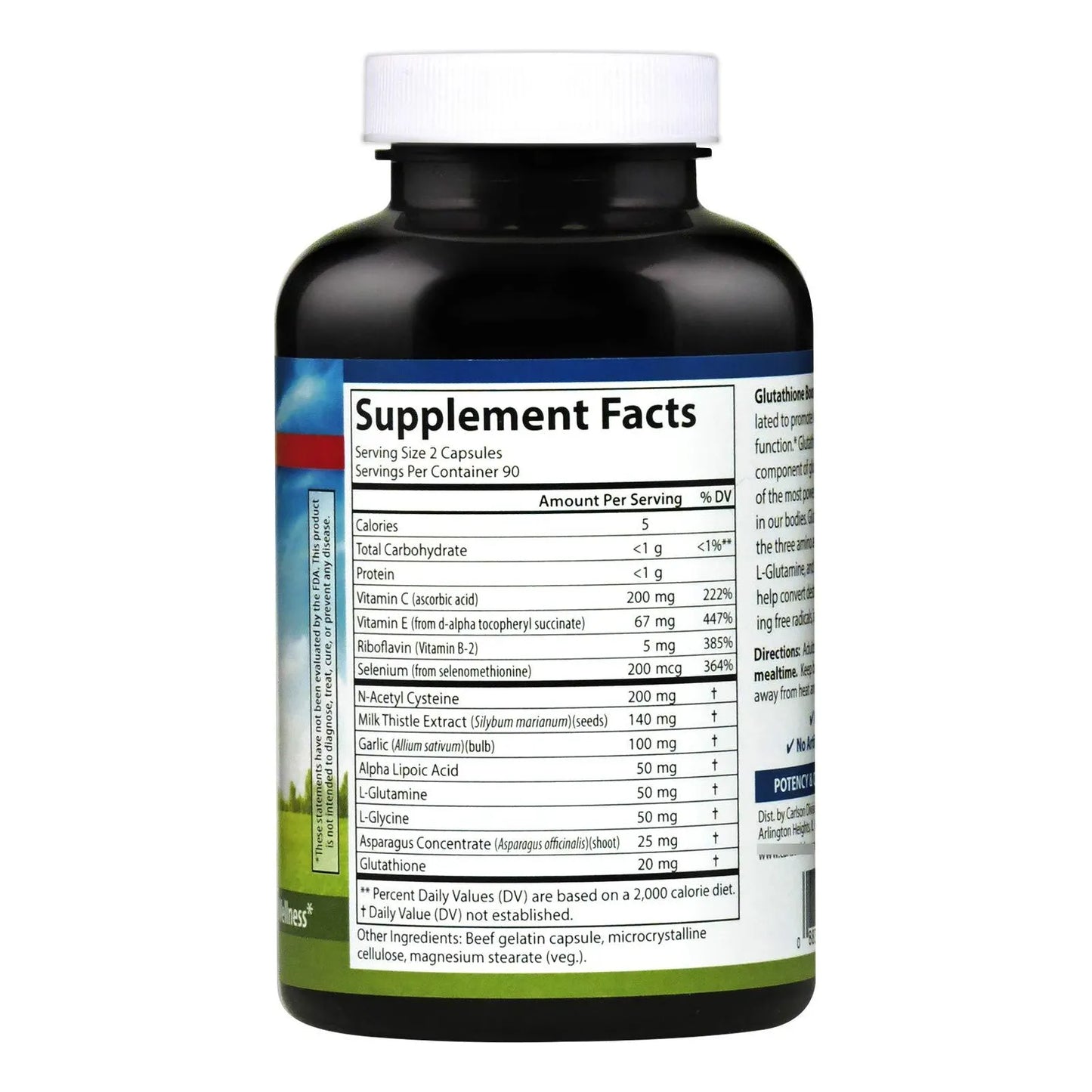 Refuerzo De Glutatión Y Ácido Alfa Lipoico Apoyo Inmunológico Antioxidante 180 Cápsulas