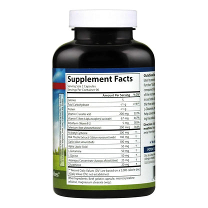 Refuerzo De Glutatión Y Ácido Alfa Lipoico Apoyo Inmunológico Antioxidante 180 Cápsulas
